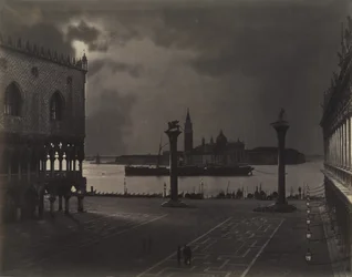 Venise : Saint-Marc regardant vers San Giorgio Maggiore, au clair de lune