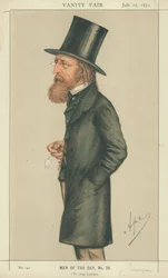 Alfred Tennyson, le poète lauréat, 22 juillet 1871, caricature de Vanity Fair