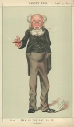 Mr Anthony Trollope, un romancier, 5 avril 1873, caricature de Vanity Fair