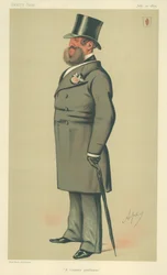 Sir Henry Josias Stracey, un gentilhomme de campagne, 10 juillet 1875, caricature de Vanity Fair