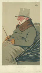 Le marquis de Tweeddale, un vétéran de la péninsule, 8 janvier 1876, caricature de Vanity Fair
