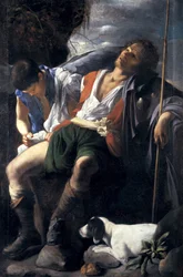 Saint Roch réconforté par un ange