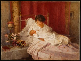 Une mère avec son bébé