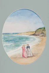 Anne et Henrietta se promènent au bord de la mer, 2006