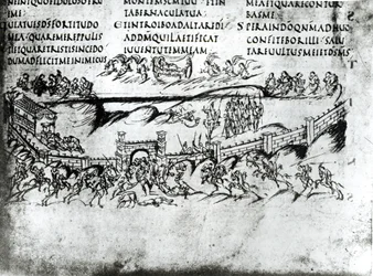 Illustration de diverses scènes du Psaume 43 incluant le verset Réveille-toi, pourquoi dors-tu, Seigneur ?, du Psautier d
