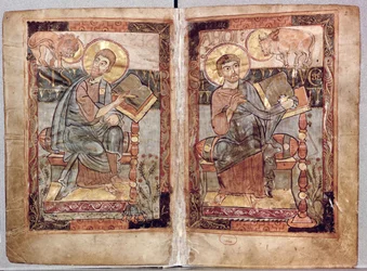 NAL 1203 fol.1v-2 Saint Marc et Saint Luc, de l
