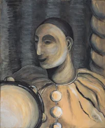 Clown avec tambourin, 1995