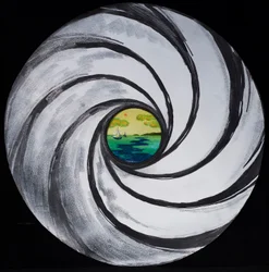 Tourbillon de lentille avec mer et nuages, 2005
