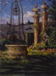 Dans les jardins de la Villa Palmieri, 1910