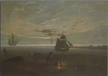 Soirée sur la plage de la Baltique