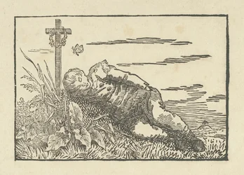 Garçon endormi sur une tombe, 1802
