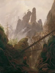 Paysage rocheux dans les monts gréseux de l