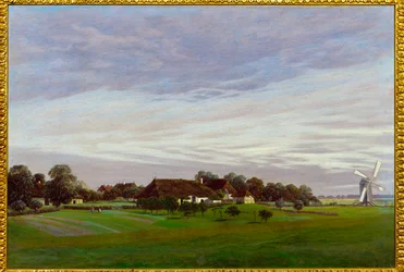 Paysage plat (huile sur toile)