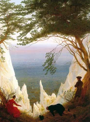 French : Roches de craie à Rügen Chalk Cliffs at Ruegen