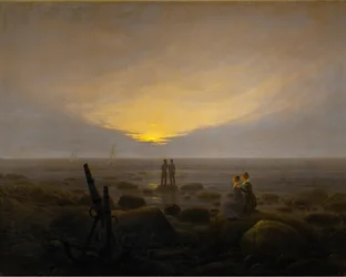 Lever de lune sur la mer