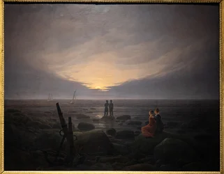 Lever de lune sur la mer