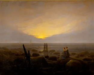Lever de lune sur la mer