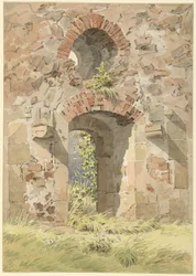 Ruine du monastère de la Sainte-Croix, Meissen, 1824