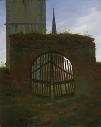 La porte du cimetière, vers 1825-30 (huile sur toile)