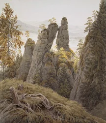 Les portes rocheuses à Neurathen, entre 1826 et 1828
