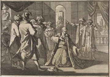 Emir Fakardin implore le sultan Murat IV pour sa vie, 1633