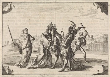 Caricature sur la lutte entre Louis XIV et le pape Innocent XI, 1687