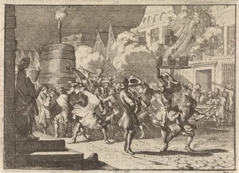 Joie à Paris suite à la fausse nouvelle de la mort de Guillaume III à la bataille de la Boyne, 1690