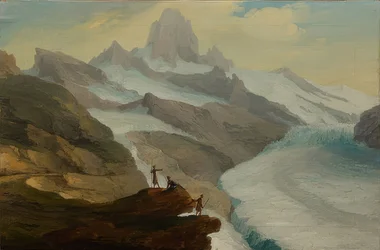 Vue depuis la Bänisegg sur le glacier inférieur de Grindelwald. 1778