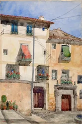 Maison ancienne à Ségovie, Espagne