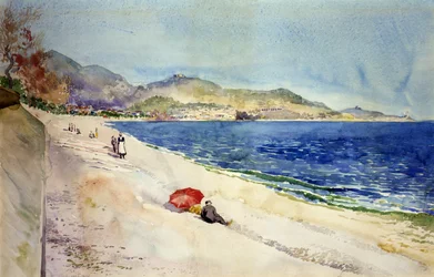 Sur la plage sous la Promenade des Anglais, Nice, France