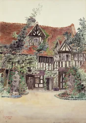 La petite cour, Hôtel Guillaume le Conquérant, Dives, France, 1924
