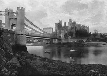 Château et ponts de Conway, vers 1896