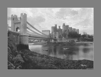 Château et ponts de Conway, vers 1900