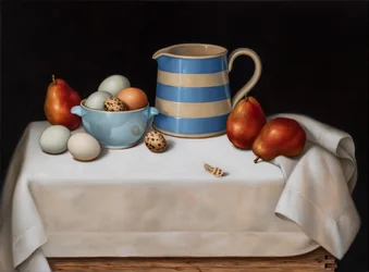 Nature morte avec plume de caille