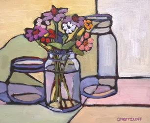 Verre réfléchissant, 2023 (huile sur panneau)