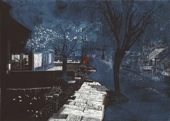Sound of music in suburbia, 2012 (linogravure et gravure)