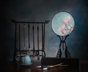Nature morte au magnolia chinois