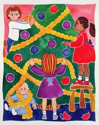 Décoration du sapin de Noël