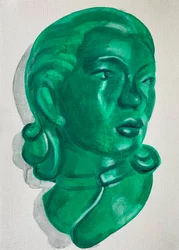 Conceal, 2021 (huile sur papier)