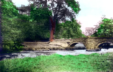 Pont au manoir de Haddon Hall, Derbyshire