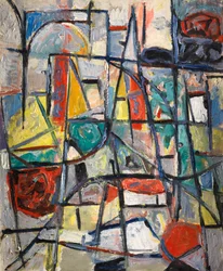 Composition abstraite, vers 1949 (huile sur toile)