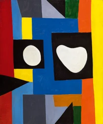 Composition architecturale, vers 1951 (huile sur toile)