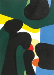 Composition, vers 1950 (gouache sur papier)