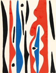 Composition, vers 1950 (gouache sur papier)