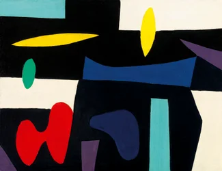 Composition, vers 1951 (huile sur carton)
