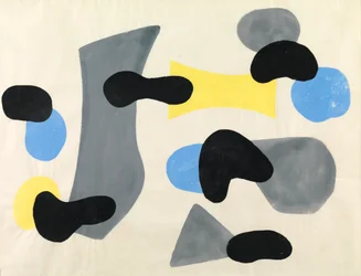 Composition, vers 1952 (gouache sur papier)