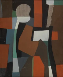 Composition, vers 1955 (huile sur toile)