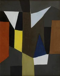 Composition, vers 1955 (huile sur toile)