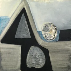 Formes lyriques, vers 1949 (huile sur toile)