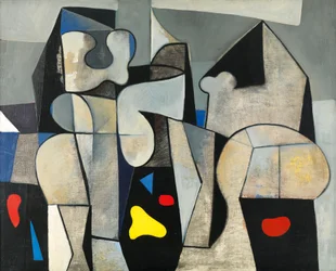 Formes organiques, vers 1950 (huile sur toile)